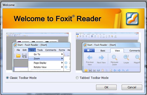 pilihan tool bar foxit reader